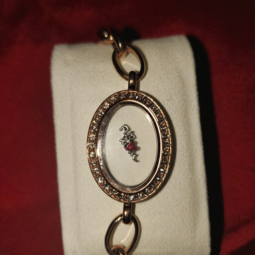 Origami owl locket bracelet.